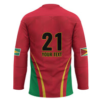 Custom Guyana Victory Run 2025 Hockey Jersey Caribbean Cricket Supporter Amazon Warriors - Wonder Print Shop