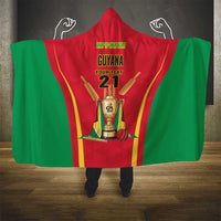 Custom Guyana Victory Run 2025 Hooded Blanket Caribbean Cricket Supporter Amazon Warriors - Wonder Print Shop
