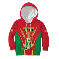 Custom Guyana Victory Run 2025 Kid Hoodie Caribbean Cricket Supporter Amazon Warriors - Wonder Print Shop