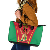 Custom Guyana Victory Run 2025 Leather Tote Bag Caribbean Cricket Supporter Amazon Warriors - Wonder Print Shop