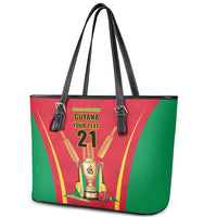 Custom Guyana Victory Run 2025 Leather Tote Bag Caribbean Cricket Supporter Amazon Warriors - Wonder Print Shop