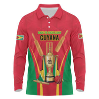 Custom Guyana Victory Run 2025 Long Sleeve Polo Shirt Caribbean Cricket Supporter Amazon Warriors - Wonder Print Shop