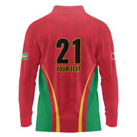 Custom Guyana Victory Run 2025 Long Sleeve Polo Shirt Caribbean Cricket Supporter Amazon Warriors - Wonder Print Shop