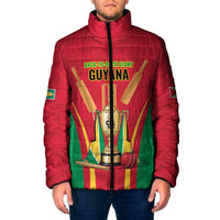 Custom Guyana Victory Run 2025 Padded Jacket Caribbean Cricket Supporter Amazon Warriors - Wonder Print Shop