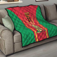 Custom Guyana Victory Run 2025 Quilt Caribbean Cricket Supporter Amazon Warriors - Wonder Print Shop