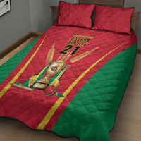 Custom Guyana Victory Run 2025 Quilt Bed Set Caribbean Cricket Supporter Amazon Warriors - Wonder Print Shop