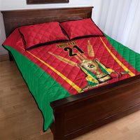 Custom Guyana Victory Run 2025 Quilt Bed Set Caribbean Cricket Supporter Amazon Warriors - Wonder Print Shop