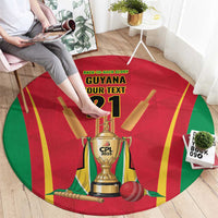 Custom Guyana Victory Run 2025 Round Carpet Caribbean Cricket Supporter Amazon Warriors - Wonder Print Shop