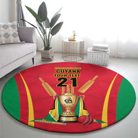 Custom Guyana Victory Run 2025 Round Carpet Caribbean Cricket Supporter Amazon Warriors - Wonder Print Shop