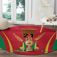 Custom Guyana Victory Run 2025 Round Carpet Caribbean Cricket Supporter Amazon Warriors - Wonder Print Shop