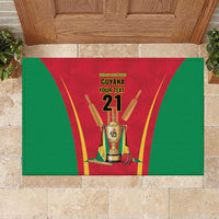 Custom Guyana Victory Run 2025 Rubber Doormat Caribbean Cricket Supporter Amazon Warriors - Wonder Print Shop