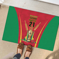 Custom Guyana Victory Run 2025 Rubber Doormat Caribbean Cricket Supporter Amazon Warriors - Wonder Print Shop