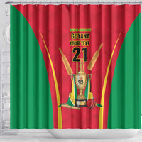 Custom Guyana Victory Run 2025 Shower Curtain Caribbean Cricket Supporter Amazon Warriors - Wonder Print Shop
