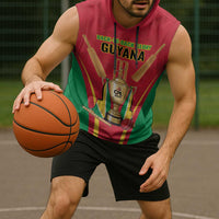 Custom Guyana Victory Run 2025 Sleeveless Hoodie Caribbean Cricket Supporter Amazon Warriors - Wonder Print Shop