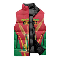 Custom Guyana Victory Run 2025 Sleeveless Puffer Jacket Caribbean Cricket Supporter Amazon Warriors - Wonder Print Shop