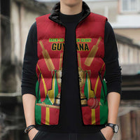 Custom Guyana Victory Run 2025 Sleeveless Puffer Jacket Caribbean Cricket Supporter Amazon Warriors - Wonder Print Shop