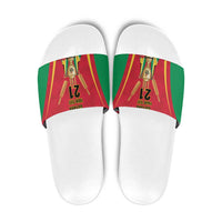 Custom Guyana Victory Run 2025 Slide Sandals Caribbean Cricket Supporter Amazon Warriors - Wonder Print Shop