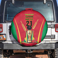 Custom Guyana Victory Run 2025 Spare Tire Cover Caribbean Cricket Supporter Amazon Warriors - Wonder Print Shop