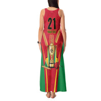 Custom Guyana Victory Run 2025 Tank Maxi Dress Caribbean Cricket Supporter Amazon Warriors - Wonder Print Shop