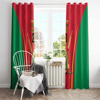 Custom Guyana Victory Run 2025 Window Curtain Caribbean Cricket Supporter Amazon Warriors - Wonder Print Shop