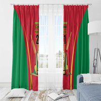 Custom Guyana Victory Run 2025 Window Curtain Caribbean Cricket Supporter Amazon Warriors - Wonder Print Shop