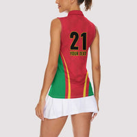 Custom Guyana Victory Run 2025 Women Sleeveless Polo Shirt Caribbean Cricket Supporter Amazon Warriors - Wonder Print Shop
