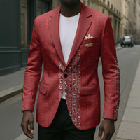 World Football 2026 Egypt Custom Blazer Red Ancient Egyptian Hieroglyphs - Wonder Print Shop
