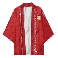 World Football 2026 Egypt Custom Kimono Red Ancient Egyptian Hieroglyphs - Wonder Print Shop