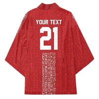 World Football 2026 Egypt Custom Kimono Red Ancient Egyptian Hieroglyphs - Wonder Print Shop