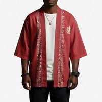 World Football 2026 Egypt Custom Kimono Red Ancient Egyptian Hieroglyphs - Wonder Print Shop