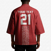 World Football 2026 Egypt Custom Kimono Red Ancient Egyptian Hieroglyphs - Wonder Print Shop