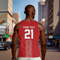 World Football 2026 Egypt Custom Men Tank Top Red Ancient Egyptian Hieroglyphs - Wonder Print Shop