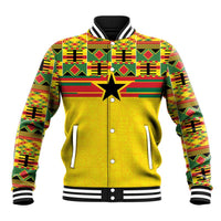 World Football 2026 Ghana Custom Baseball Jacket Black Stars African Kente Pattern - Wonder Print Shop