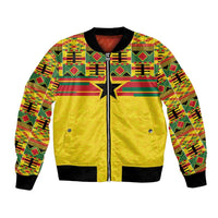 World Football 2026 Ghana Custom Bomber Jacket Black Stars African Kente Pattern - Wonder Print Shop