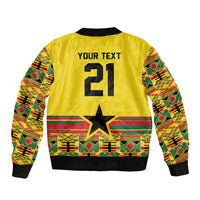 World Football 2026 Ghana Custom Bomber Jacket Black Stars African Kente Pattern - Wonder Print Shop