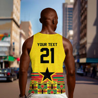 World Football 2026 Ghana Custom Men Tank Top Black Stars African Kente Pattern - Wonder Print Shop