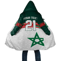 World Football 2026 Morocco Custom Cloak African Geometric White Pattern - Wonder Print Shop