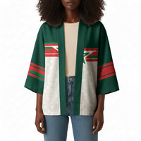 World Football 2026 Morocco Custom Kimono African Geometric White Pattern - Wonder Print Shop