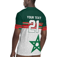 World Football 2026 Morocco Custom Rugby Jersey African Geometric White Pattern LT9
