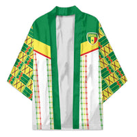 World Football 2026 Senegal Custom Kimono African Kente White Pattern - Wonder Print Shop