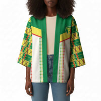 World Football 2026 Senegal Custom Kimono African Kente White Pattern - Wonder Print Shop