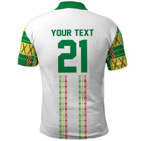 World Football 2026 Senegal Custom Polo Shirt African Kente White Pattern LT9