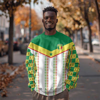 World Football 2026 Senegal Custom Sweatshirt African Kente White Pattern - Wonder Print Shop