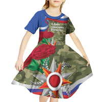 Russia Defender of The Fatherland Day Kid Short Sleeve Dress