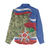 Russia Defender of The Fatherland Day Women Casual Shirt - Wonder Print Shop