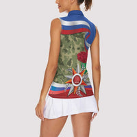 Russia Defender of The Fatherland Day Women Sleeveless Polo Shirt - Wonder Print Shop