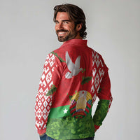 Belarus Defender of The Fatherland Day Long Sleeve Polo Shirt