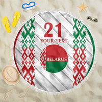 Belarus Football Custom Beach Blanket Rushnyk Pattern