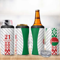 Belarus Football Custom 4 in 1 Can Cooler Tumbler Rushnyk Pattern
