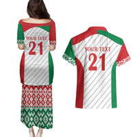 Belarus Football Custom Couples Matching Puletasi and Hawaiian Shirt Rushnyk Pattern